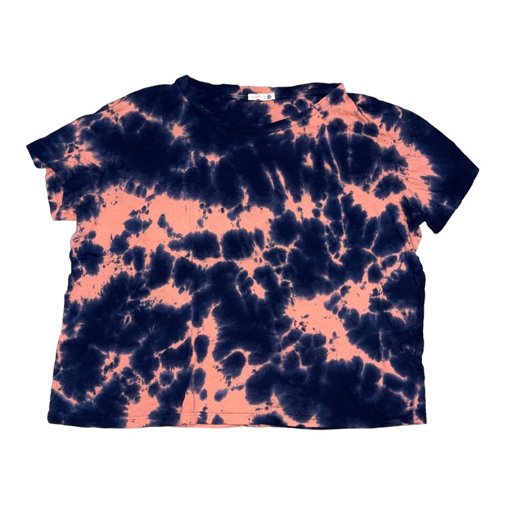 Sundry Woman’s Black & Coral Tie Dye T-Shirt Size 1 (Small)